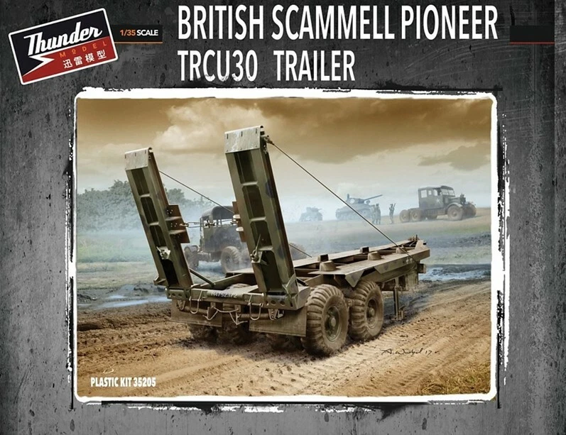 Thunder 35205 Scammell Pioneer TRCU30 Rimorchio 30TON Kit In Scala 1/35 T48 - Immagine 2 di 4
