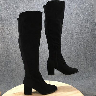 UNISA Boots Womens 9M Tall Over The Knee Block Heels Pull On