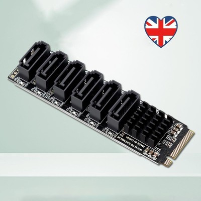 M2 M-EKY PCIE3.0 zu SATA6G Erweiterungskarte PCIE Riser für Festplattenunterstützung SATA