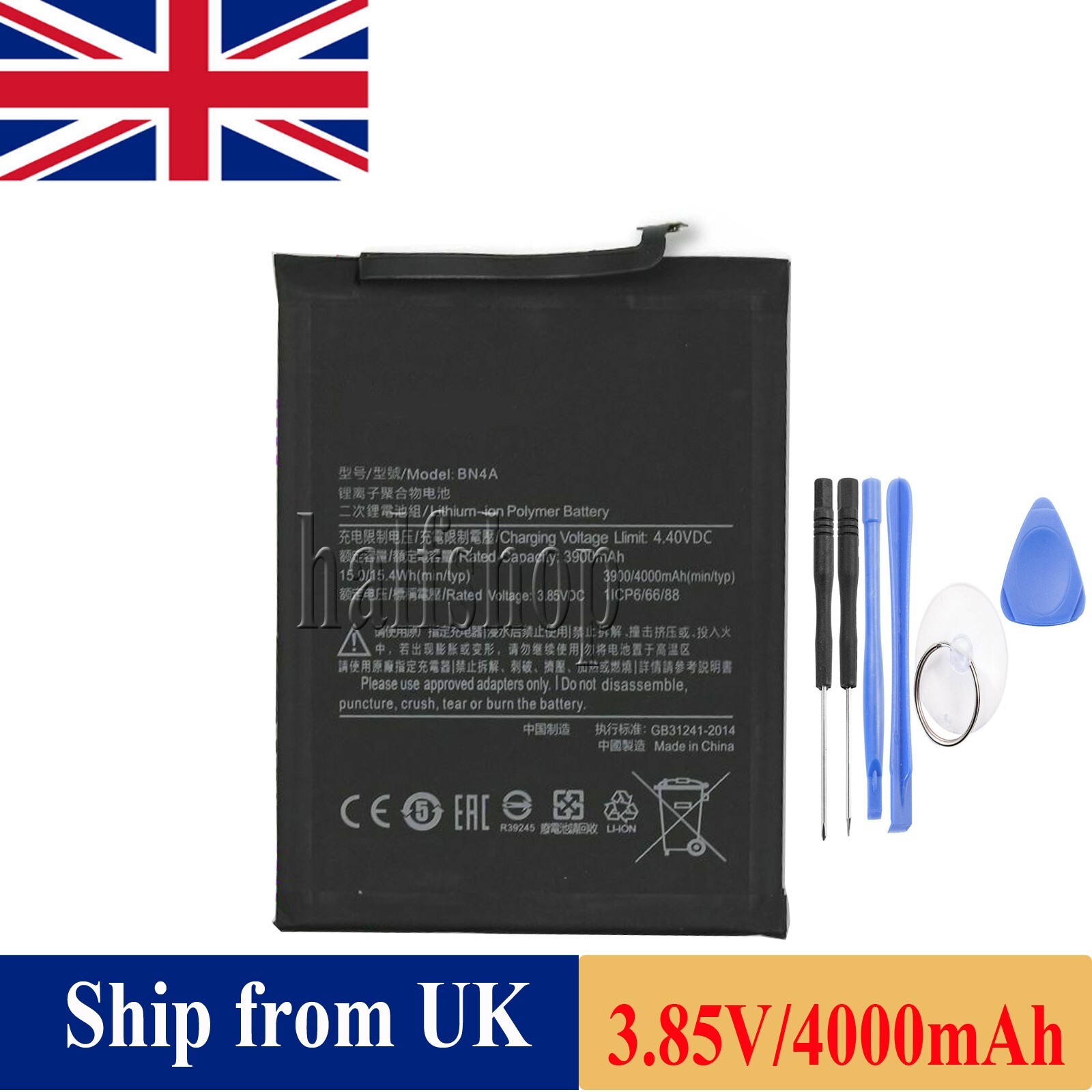 New Replacement Battery BN4A 4000 mAh For Redmi Note7 Note 7 Pro