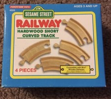 Tootsietoy Sesame Street Wooden Train Short Curved Tracks. Brio  Thomas 