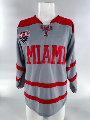 Miami Redhawks Athletic Knit Hockey Jersey Men S Gray 100