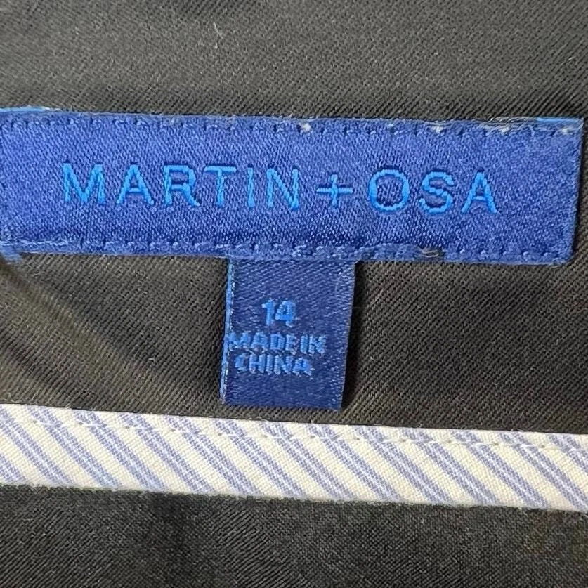 Falda para mujer Martin & Osa negra de rayón/algodón con cremallera trasera talla 14 semi satinada Foto 3 de 4