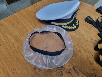 Us Navy Officer Cap, US Navy Commander captain Rank Cap  with waterproof cover