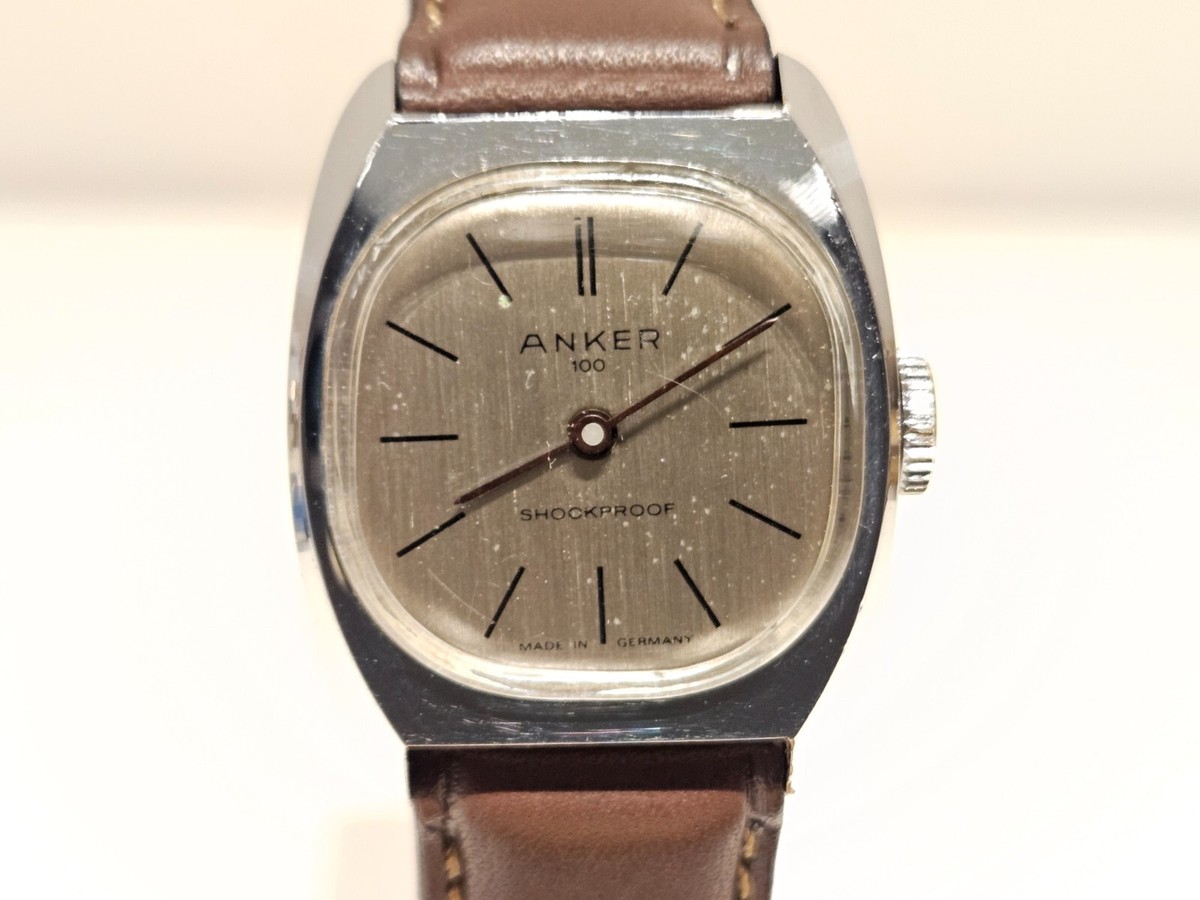 【戦前 ANKER アンティークレジ BRUXELLES】 VINTAGE ELEGANT BEAUTIFUL CHROMED 25.5mm LADIES GERMANY WATCH