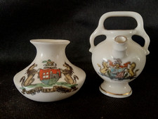 Crested China x 2 all BRISTOL Crests - Kettle/Vase - Gemma/Arcadian .