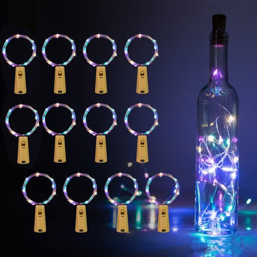 12x 20 LED Weinflasche Kork Flaschenlicht Lichterkette Beleuchtung Batterie Deko - Bild 14 von 19