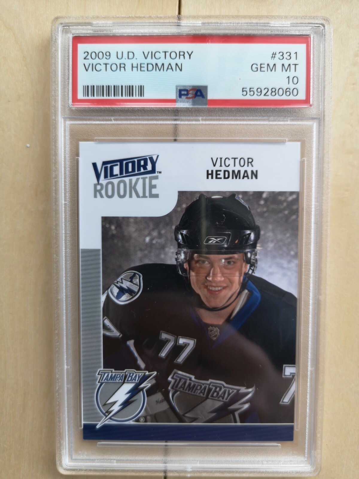 2009-10 Upper Deck Victory Victor Hedman Rookie PSA 10 Gem Mint Pop 4