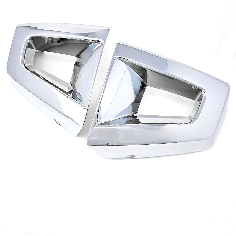 Chrome Front Bumper End Trim Bezel Cover Cap Molding For 2006-2010 HUMMER H3 Set - Image 3 of 4