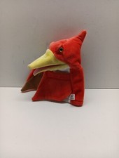 Aurora Pterodactyl Dinosaur Hand Puppet 10" Orange Plush Stuffed Toy