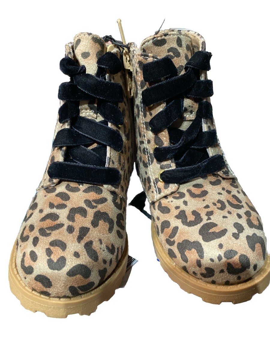 Wonder Nation Velvet Lace Up Boots Girls Toddler Size Side Zip