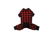 FASHION PET Buffalo Plaid PJs for Dog Cozy polyester fleece XXS - XL