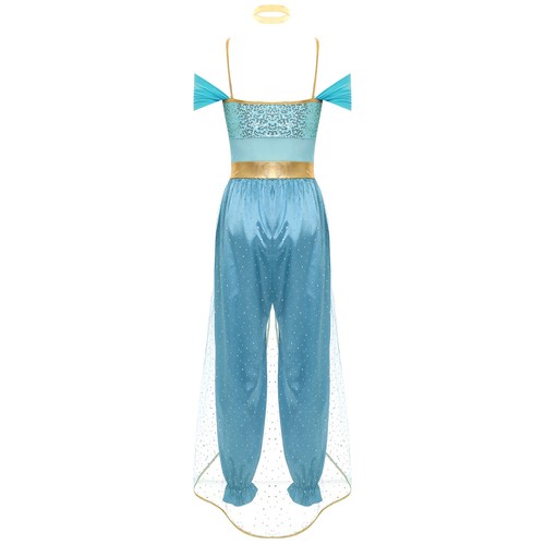 Womens Costume Metallic Dancewear Sleeveless Belly Performance Cosplay Sequin - Picture 37 of 44