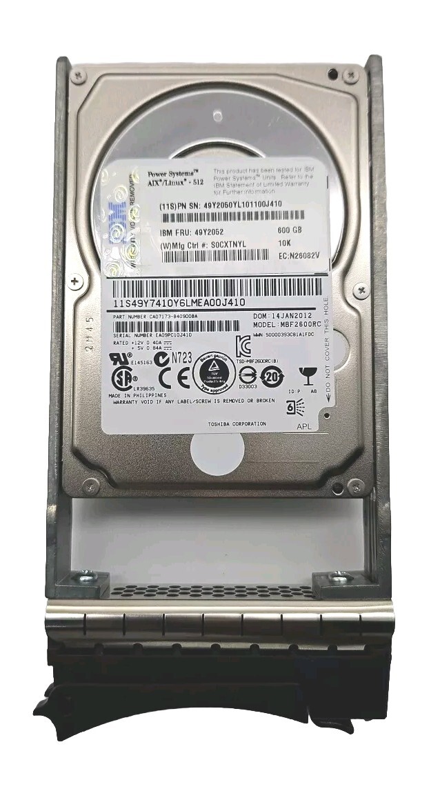 Hitachi 600GB SAS Internal Hard Disk Drives IBM 600GB 10K RPM 2.5