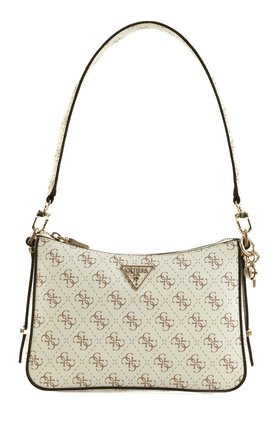 GUESS shoulder bag Eco Erica Top Zip Shoulder Bag Cream Logo