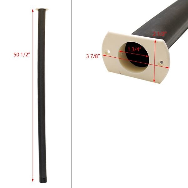 Boat Fishing Rod Locker Holder 50 1/2 Inch Single Tube Black White eBay