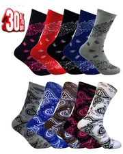 Paisley Bandanna Athletic Sports Cushioned Unisex everyday Cushion Crew Socks