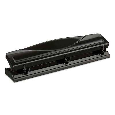 3-HOLE PUNCH 12 Sheet Capacity, Black