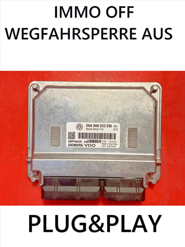 IMMO OFF/Plug&Play VW GOLF V JETTA 1.6 ECU 06A906033EM - 5WP40439 FAST COURIER - Bild 1 von 5