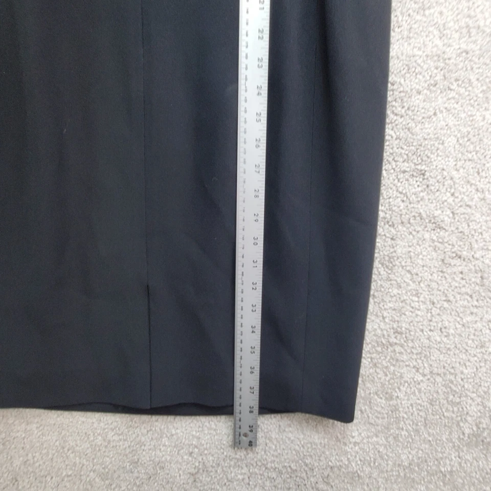 Vestido recto Linda Allard Ellen Tracy para mujer 14 negro forrado cuello redondo cremallera trasera Foto 4 de 4