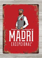 MADRI Vintage Beer Metal Sign, Aluminium retro sign, bar, garage, mancave, pub