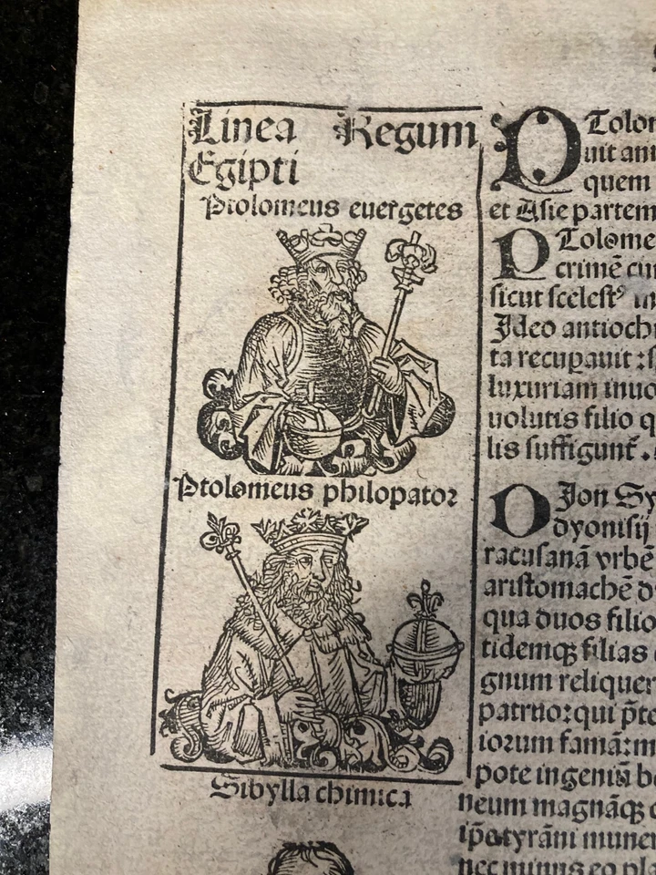 1493 Nuremberg Chronicle Sheet Folio LXXVIII Latin Text Woodblock Illustrations - Image 2 of 4