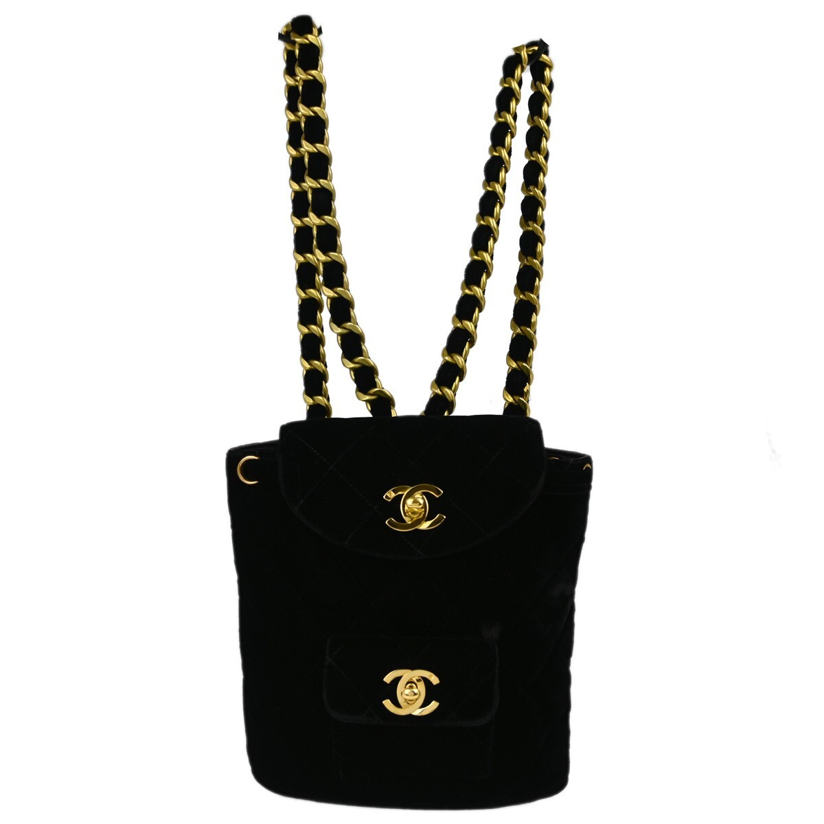 Chanel Black Velvet Small Duma Backpack 133650 | eBay