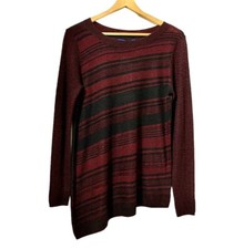 APT. 9 Women's Size S Asymmetrical Hem Sweater - Long Sleeve - Wine  Black
