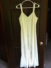 R M RICHARDS IVORY LONG CHIFFON DRESS CASUAL WEDDING 10