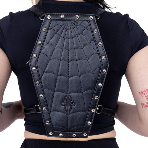 Heartless Web Weaver Vegan Leather Coffin Handbag • Ships in 2-4 Weeks • Gothic - Picture 5 of 5