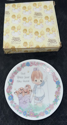 Precious Moments 4 Inch Decorative Plate  God Bless Your New Home 
