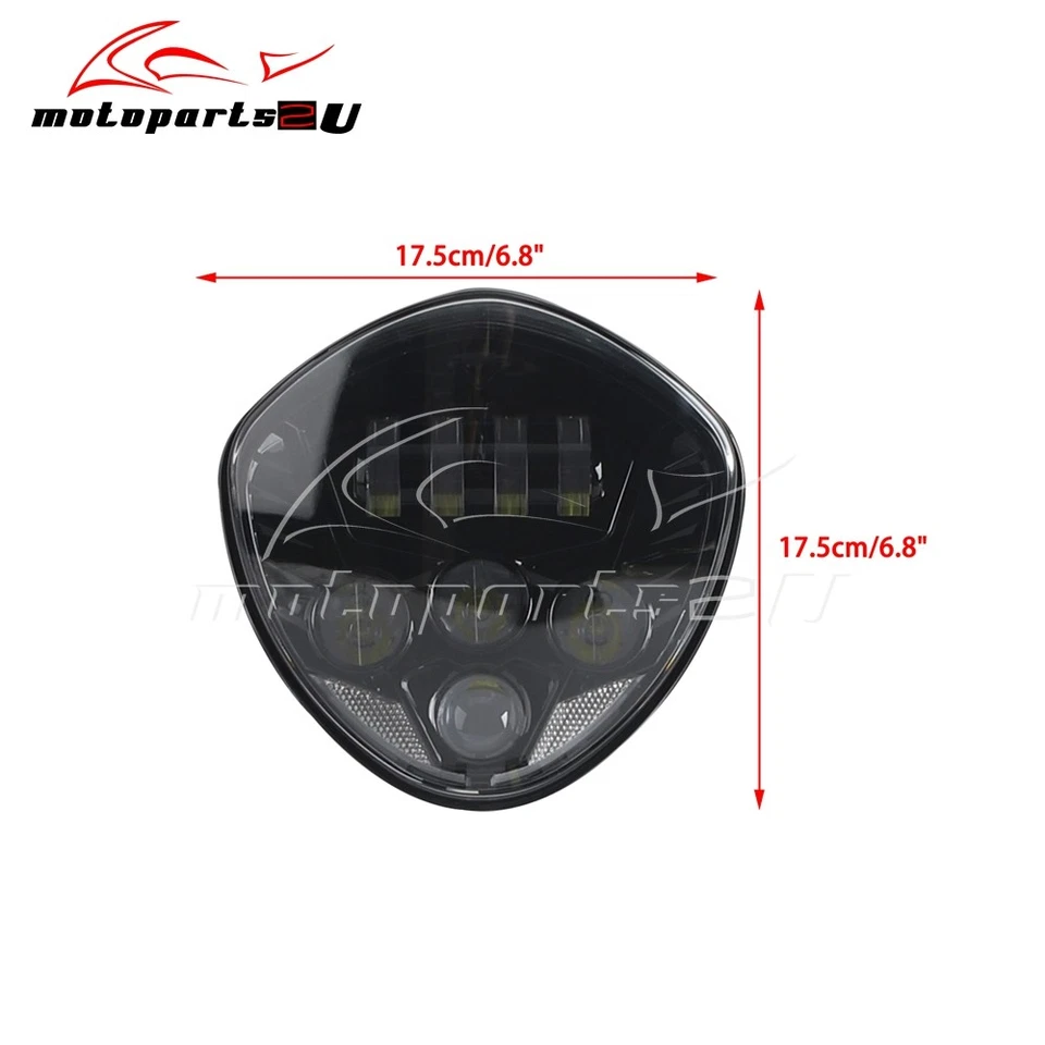 LED Motorcycle Headlight For Victory Magnum Vegas Cross Country Hammer Vision - Image 2 of 4