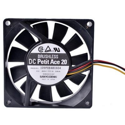1PC New   109P0848C604 48V 0.08A 3-Wire inverter cooling fan #as