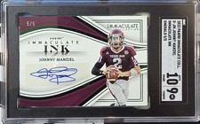 2023 Panini Immaculate Johnny Manziel Immaculate Ink Emerald Auto 5/5 SGC 10 🔥