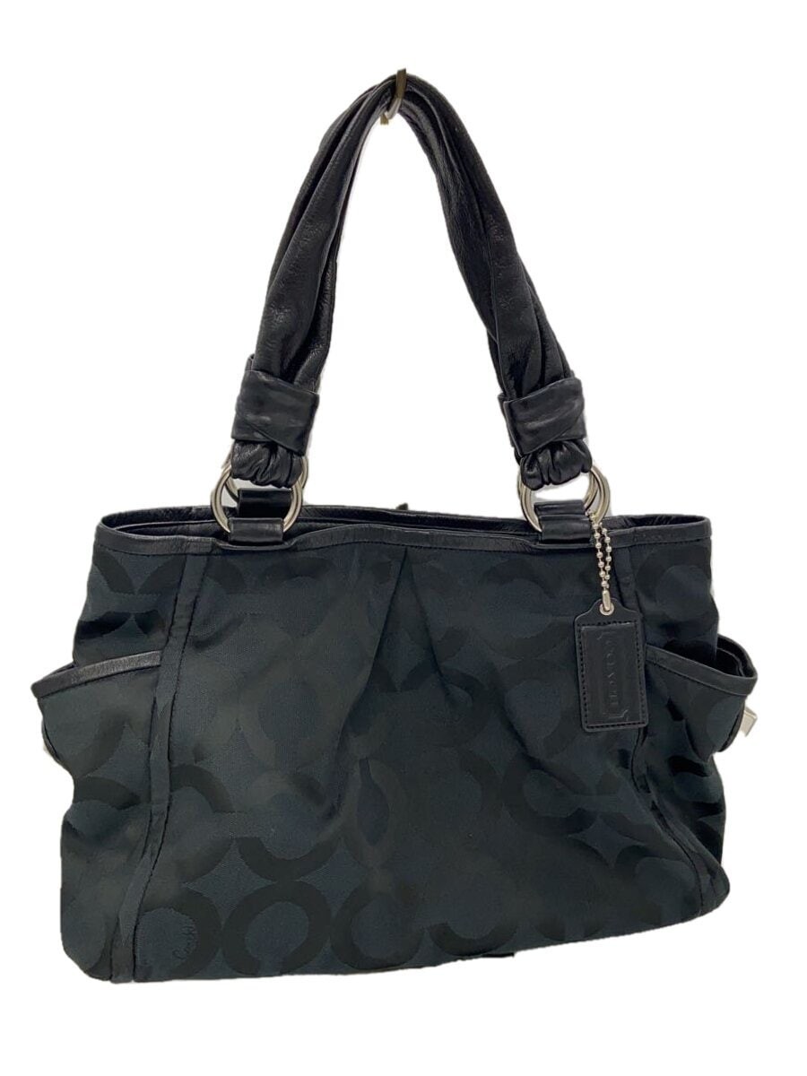 COACH Tote Bag Signature Canvas Black with stains on the inside
