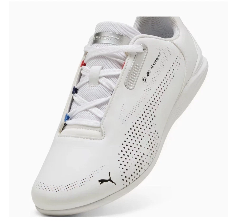 UK 10 PUMA BMW M Motorsport Drift Cat Decima 2.0 Shoes Unisex White Trainers - Image 1 of 4