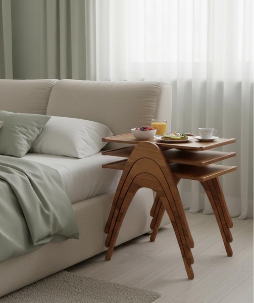 Couchtische Braun Holz Bequem Modern Wohnzimmer Komfort Praktisch Neu-image