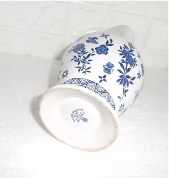 Coalport England 限量版花瓶-蓝色和白色花卉瓷器,9.5 英寸 — 第 4/4 张图片