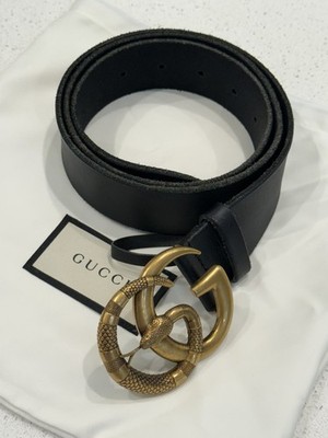 Authentic Gucci Double G Buckle with Snake Black Belt  display picture 1