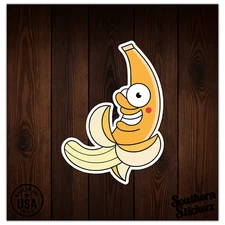 Naked Peeled Banana - Vinyl Decal Sticker - Car Window Laptop - ebn12038