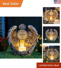 Solar Garden Angel Statue Light   Praying Guardian for Tranquil Memorial Decor
