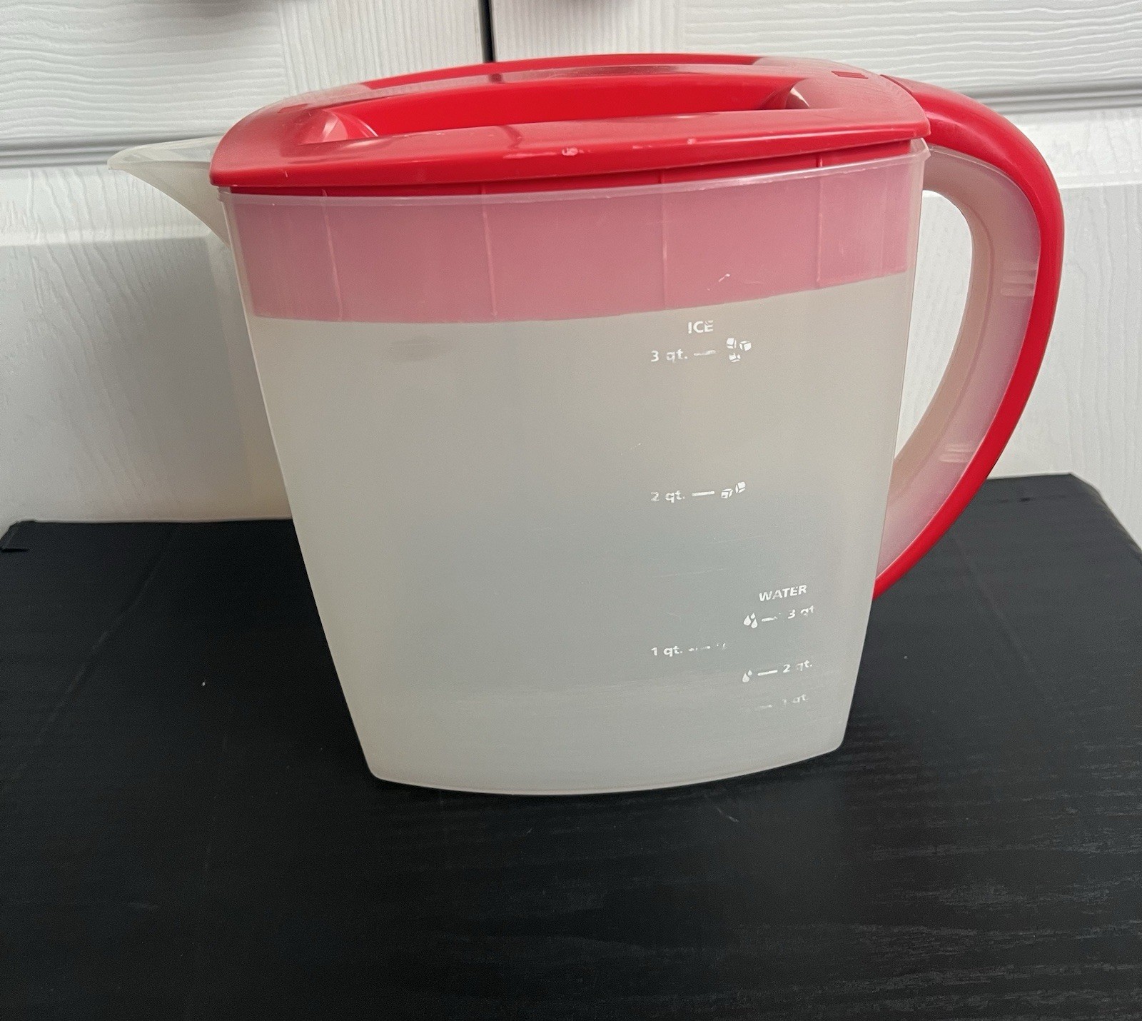 Replacement Red 3 Quart Rectangular Pitcher With Lid
