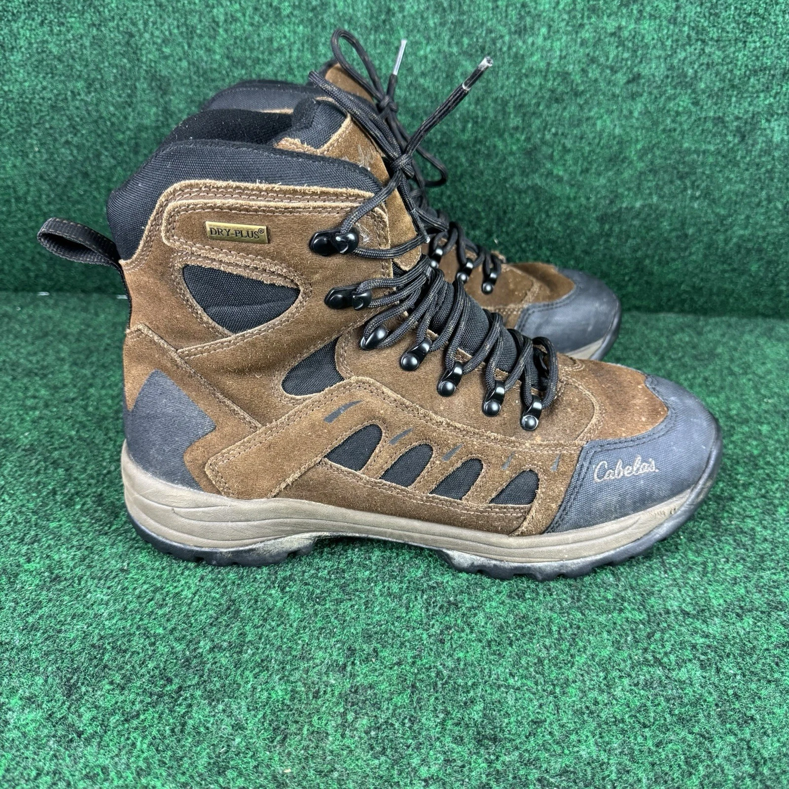 Cabela's Men’s Hiking Boots Dry Plus Black Leather Upper Thinsulate Size 12 D