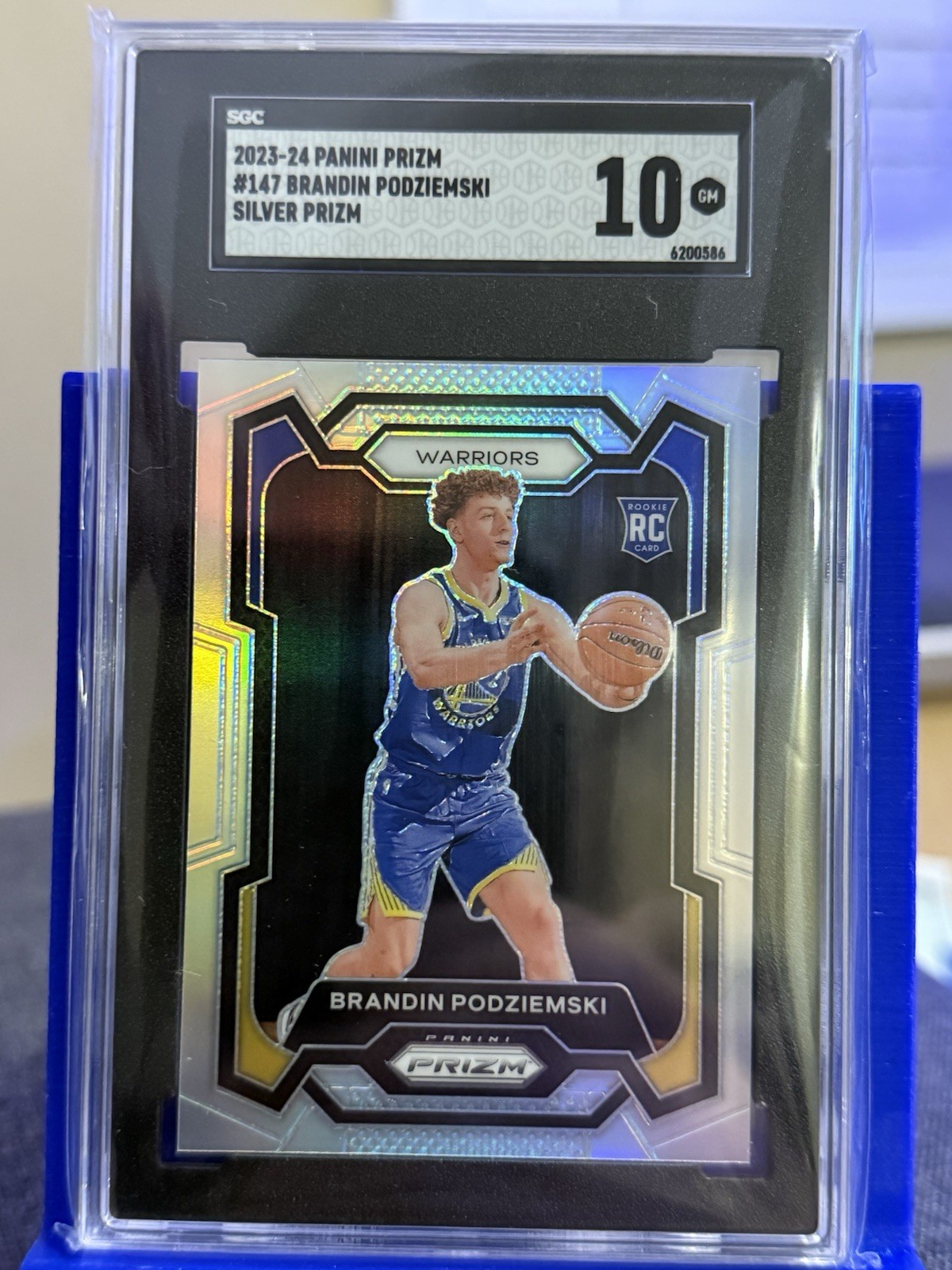 2023-24 Panini Prizm Brandin Podziemski Silver Prizm #147 (RC) - SGC 10 Gem Mint