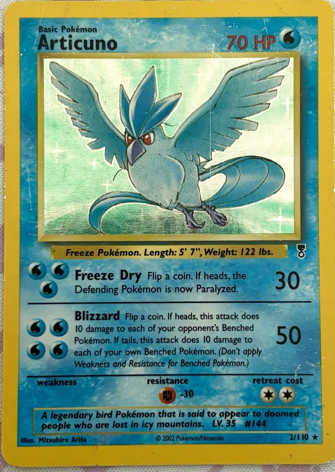 Articuno 2/110 Legendary Collection Holo Rare, 2002 Pokémon LP