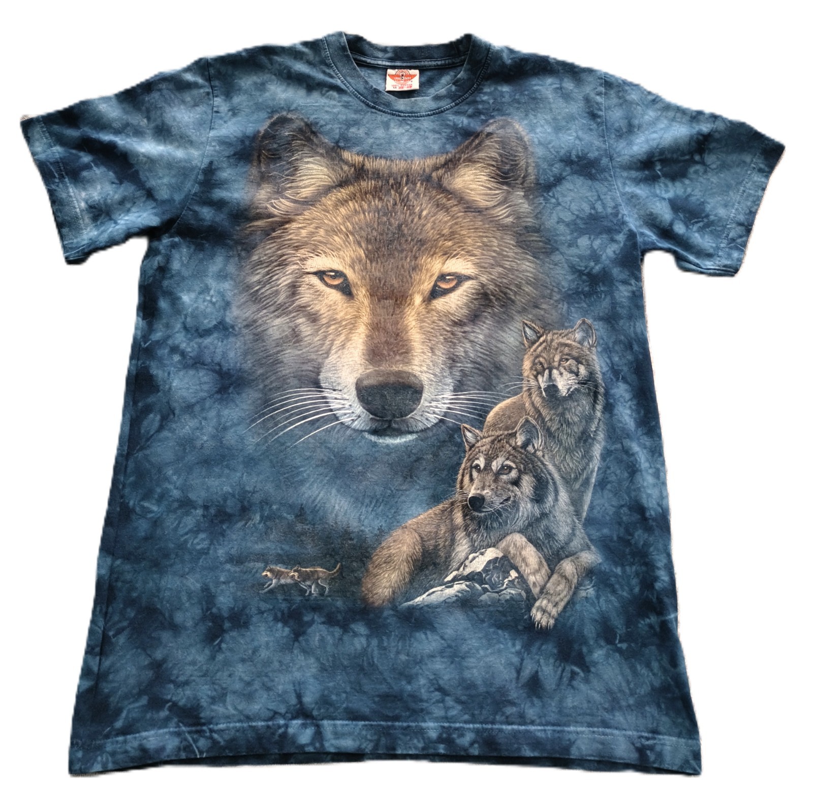 Rock Eagle Vintage T Shirt M Blue Wolf Wolves Nature Animal Graphic Mens Tee VGC