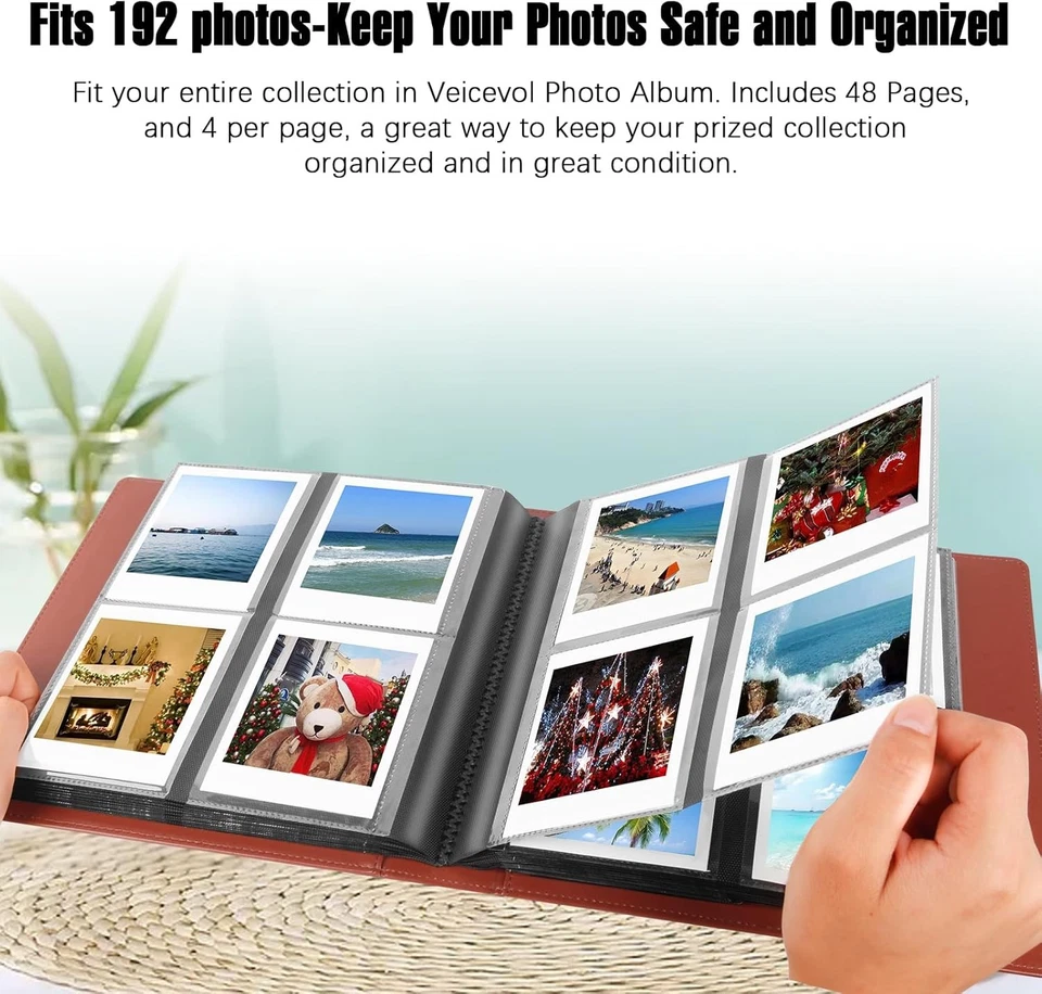 Álbum de fotos 256 bolsillos para Polaroid 600 3,937 x 3,858 x 0,866 pulgadas, marrón  Foto 3 de 4