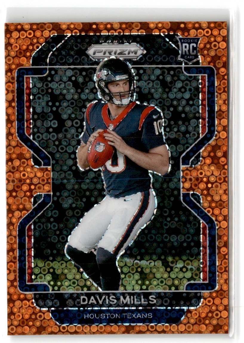 2021 Panini Prizm Orange Disco Davis Mills #352 Rookie Houston Texans
