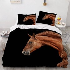 KIMETI Duvet Cover King Size Horses 3D Printed Quilt Cover Colorful Duvet Cover