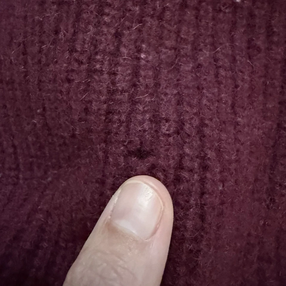 Suéter Saks Fifth Avenue 100% Cachemira Borgoña M Clásico Preppy Foto 3 de 4